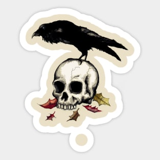 Crow Skull Sticker